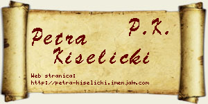 Petra Kiselički vizit kartica